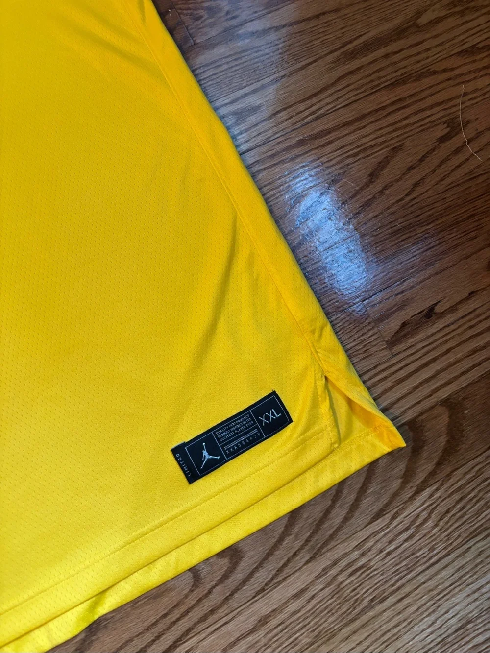 Jordan Michigan Wolverines #1 Basketball Jersey Men's XXL Yellow Dri-FIT